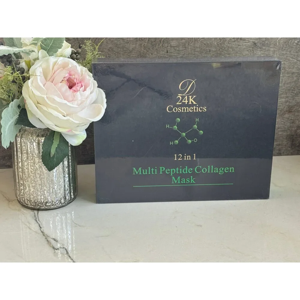 Multi Peptide Collagen Facial mask (12 ct) by D24K Cosmetics